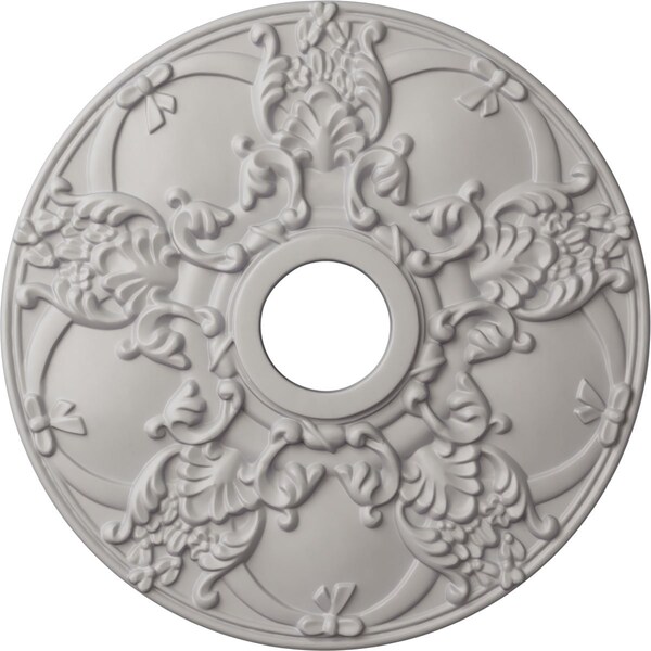 Ekena Millwork Norwich Ceiling Medallion (Fits Canopies up to 4 1/2"), 18"OD x 3 1/2"ID x 1 3/8"P, Ultra Pure White CM18NOUWF - main
